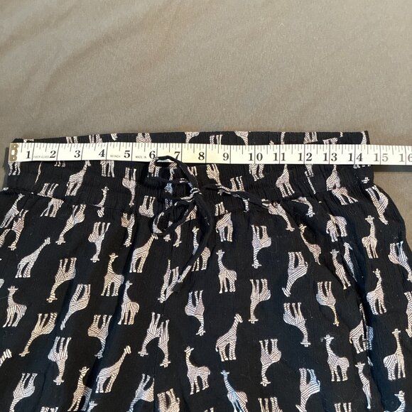 Aerie Black Wide Leg Pants Palazzo with Giraffe Print | Size Small - Picture 4 of 4